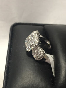 White Gold Three Diamond Style Ring