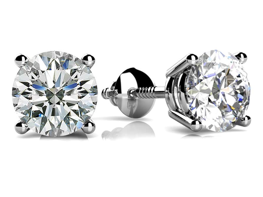 Four Prong Diamond Stud Earrings – Jay Seiler